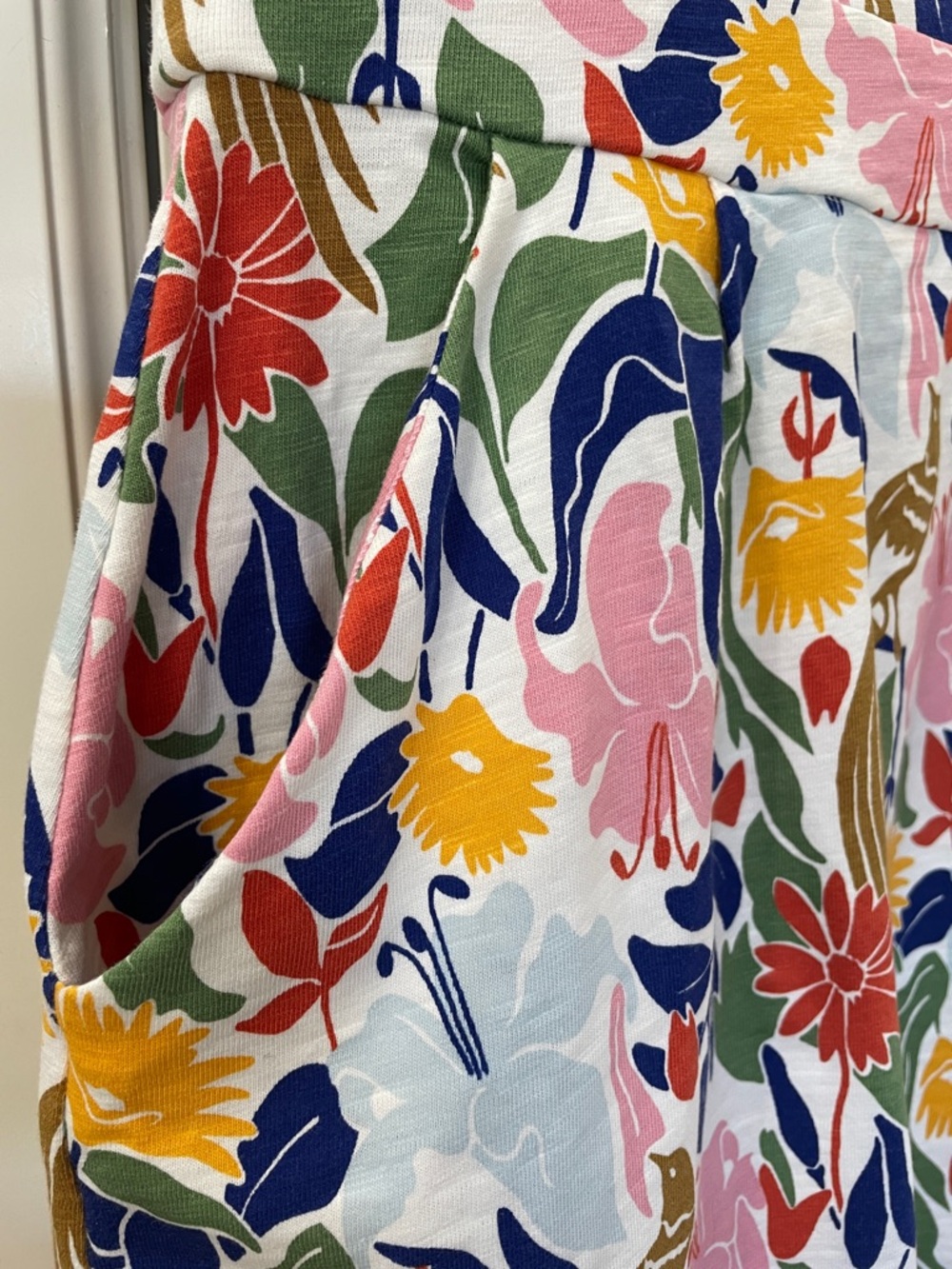 Boden Floral Bird Print Cotton Dress | Fit & Flare | Pockets | Size 6 (Approx) - Picture 4 of 7